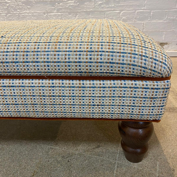 Bryher ottoman in Prestigious Textiles Rainier in Sapphire