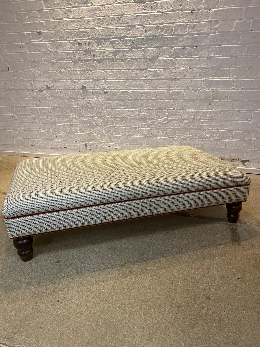 Bryher ottoman in Prestigious Textiles Rainier in Sapphire