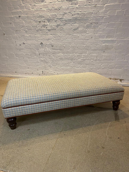 Bryher ottoman in Prestigious Textiles Rainier in Sapphire