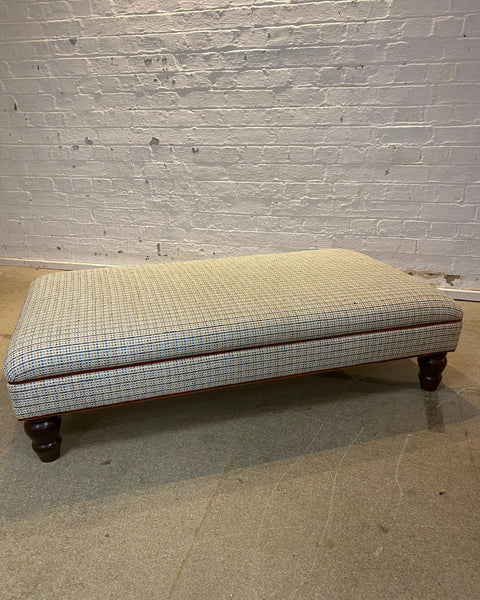 Bryher ottoman in Prestigious Textiles Rainier in Sapphire