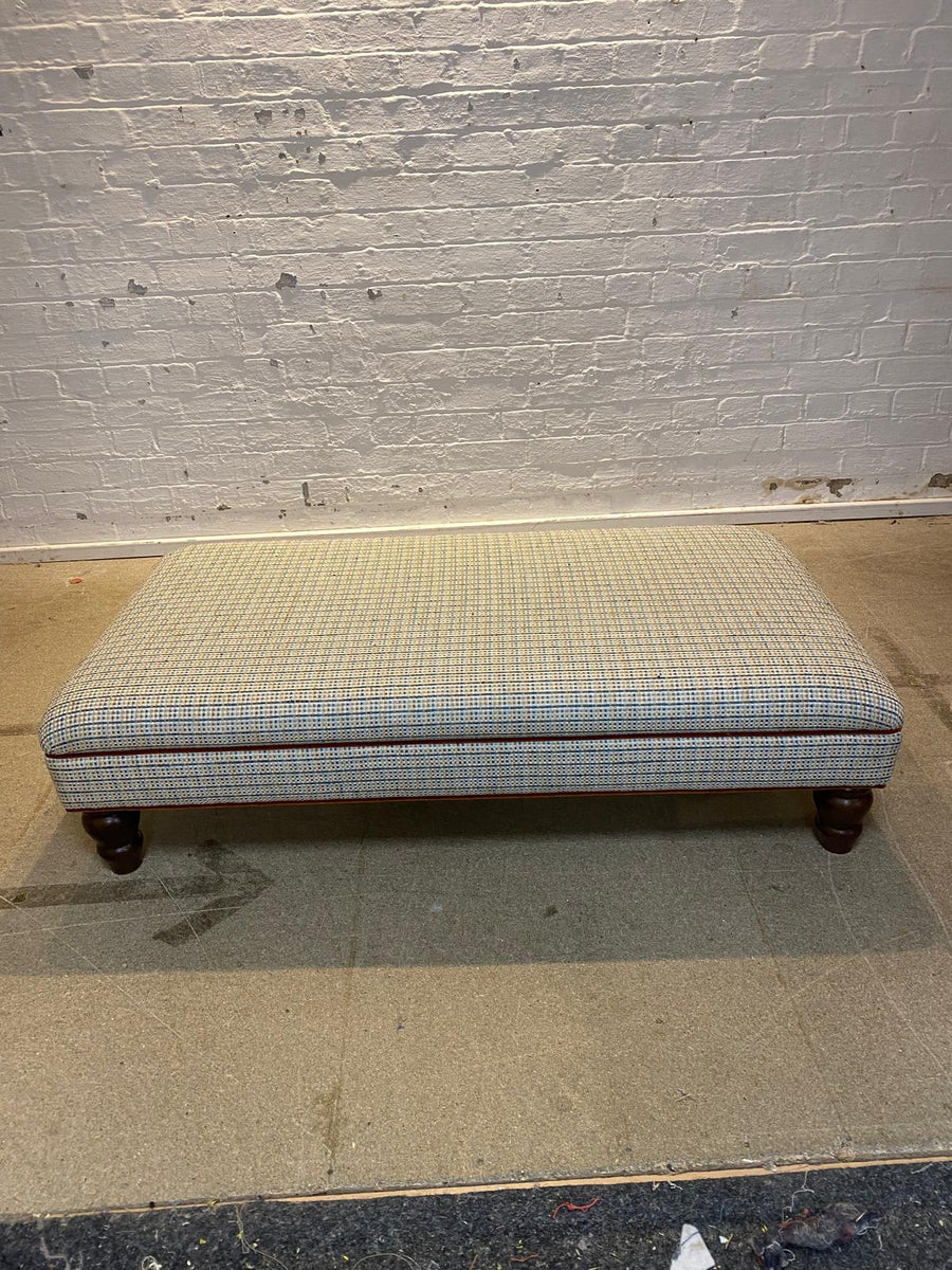 Bryher ottoman in Prestigious Textiles Rainier in Sapphire