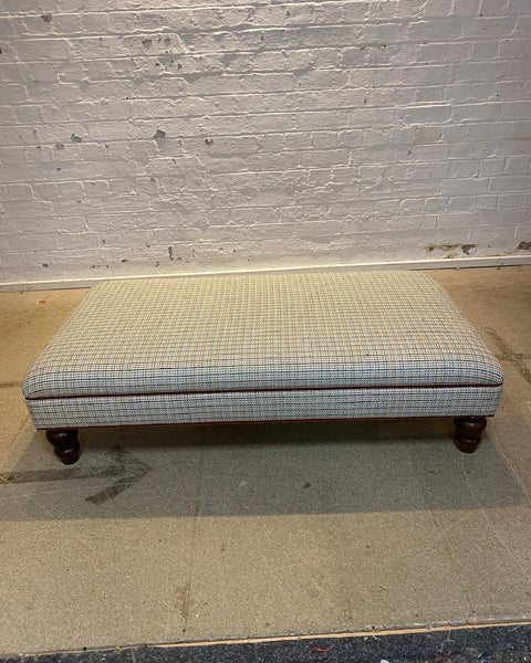 Bryher ottoman in Prestigious Textiles Rainier in Sapphire