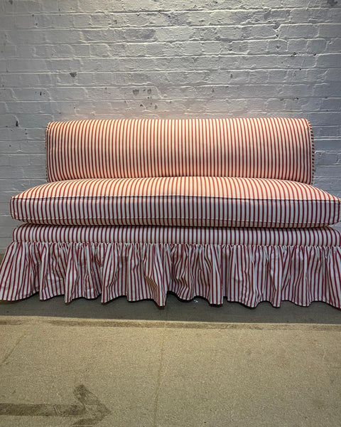 Katherine Slipper Back Skirted Banquette