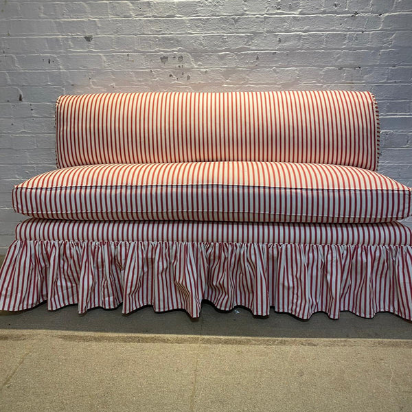 Katherine Slipper Back Skirted Banquette