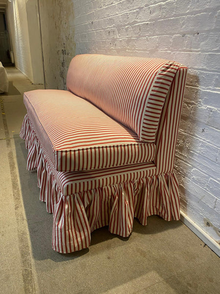 Katherine Slipper Back Skirted Banquette