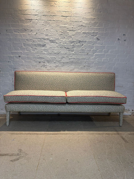 Linwood Wiggle, Lucy Banquette 200cm with red piping