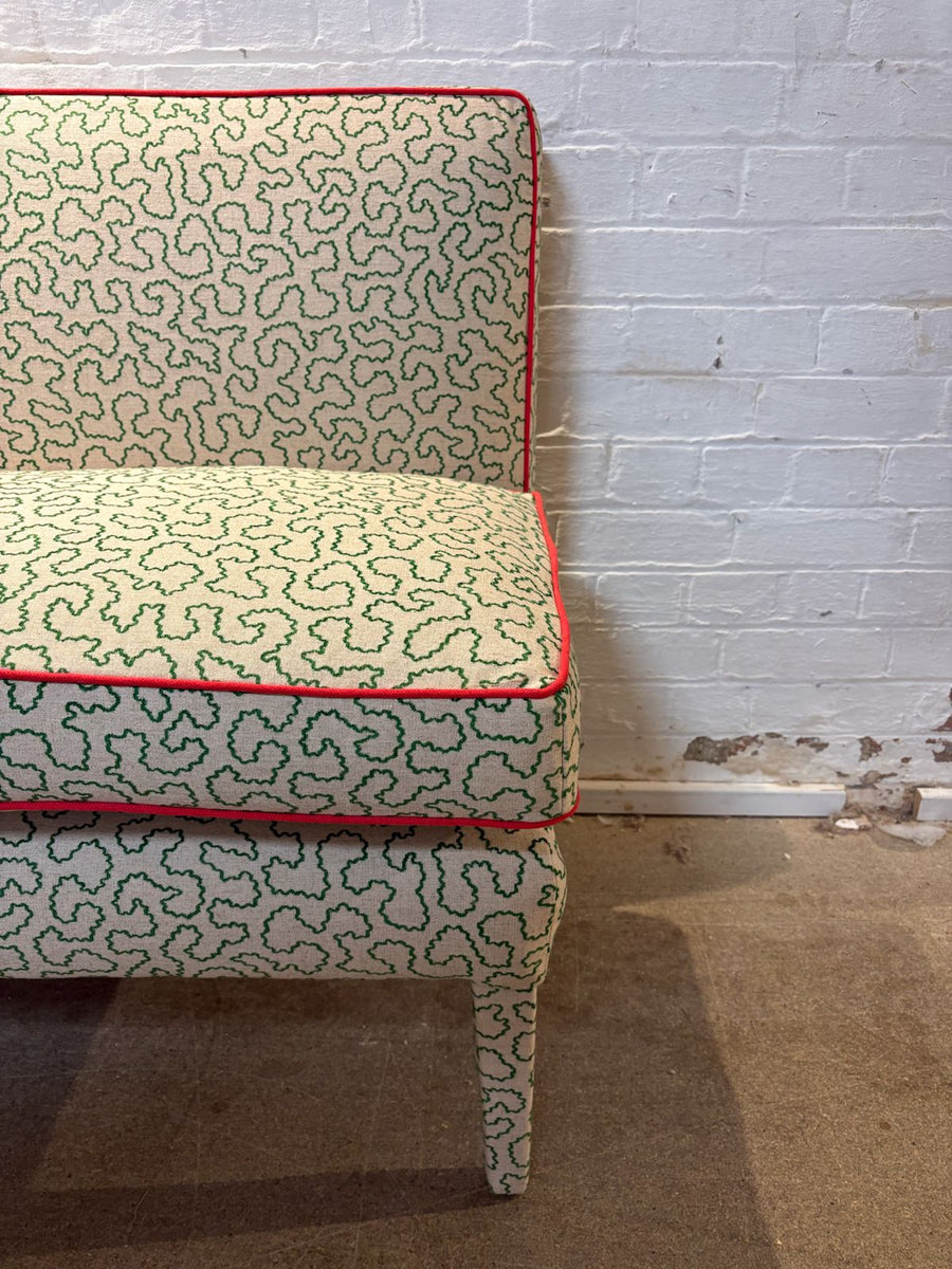 Linwood Wiggle, Lucy Banquette 200cm with red piping