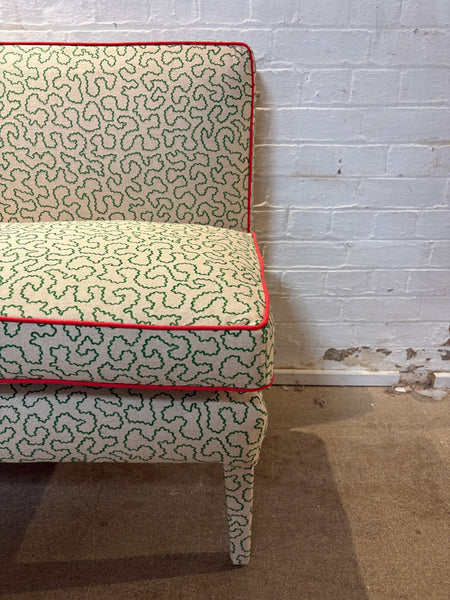 Linwood Wiggle, Lucy Banquette 200cm with red piping