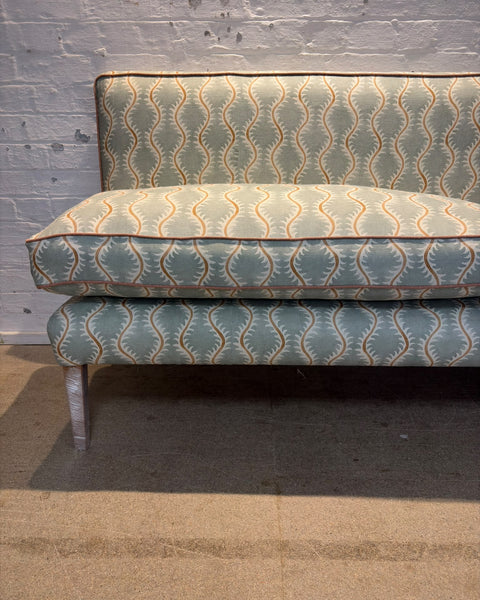 220cm Emily banquette in Linwood, Helter Skelter