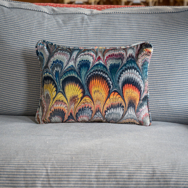 Beata Heuman Marbleized Lumbar Cushion - The House Upstairs