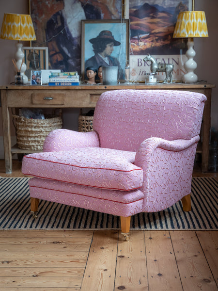 Bespoke All Natural Christine Armchair in Any Fabric - The House Upstairs