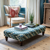 Bespoke Bryher Ottoman Footstool In Any Fabric - The House Upstairs