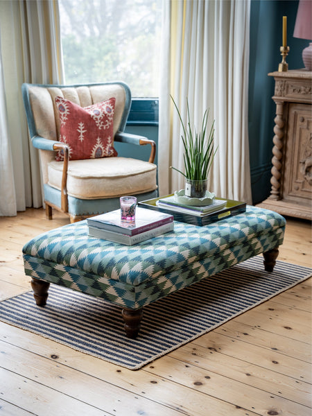 Bespoke Bryher Ottoman Footstool In Any Fabric - The House Upstairs