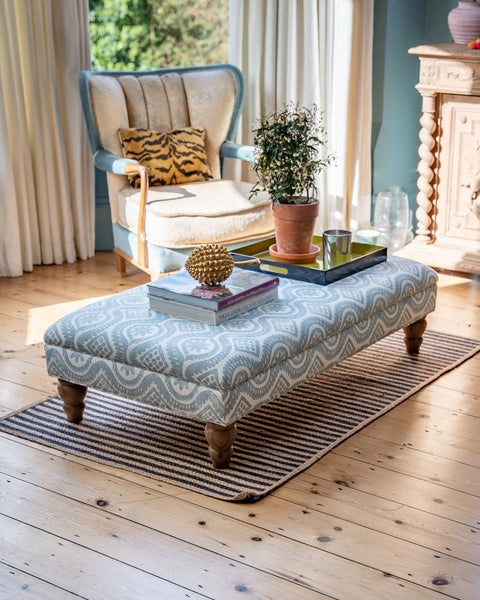 READY TO SHIP | Bryher Classic Ottoman In Blithfield Damask