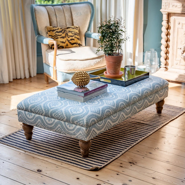 READY TO SHIP | Bryher Classic Ottoman In Blithfield Damask