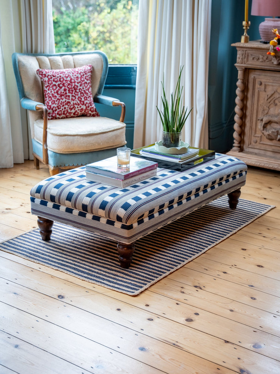 Bespoke Bryher Ottoman Footstool In Any Fabric - The House Upstairs