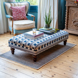 Bespoke Bryher Ottoman Footstool In Any Fabric - The House Upstairs