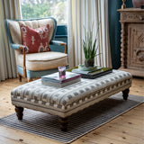 Bespoke Bryher Ottoman Footstool In Any Fabric - The House Upstairs