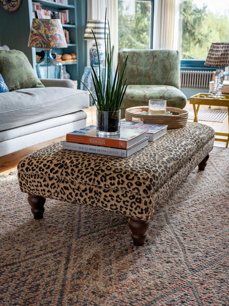 Bespoke Bryher Ottoman Footstool In Any Fabric - The House Upstairs