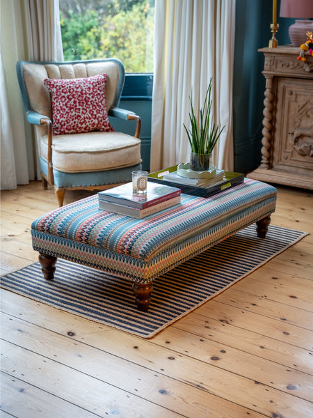 Bespoke Bryher Ottoman Footstool In Any Fabric - The House Upstairs