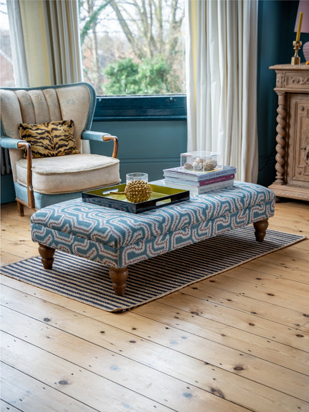 Bespoke Bryher Ottoman Footstool In Any Fabric - The House Upstairs