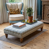 Bespoke Bryher Ottoman Footstool In Any Fabric - The House Upstairs