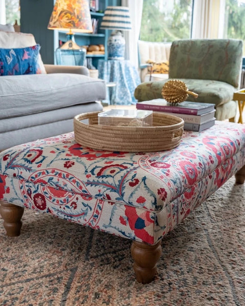 READY TO SHIP | Bryher Classic Ottoman In Sanderson Anthos