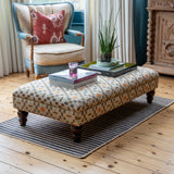 Bespoke Bryher Ottoman Footstool In Any Fabric - The House Upstairs