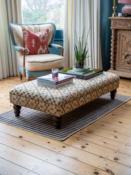 Bespoke Bryher Ottoman Footstool In Any Fabric - The House Upstairs