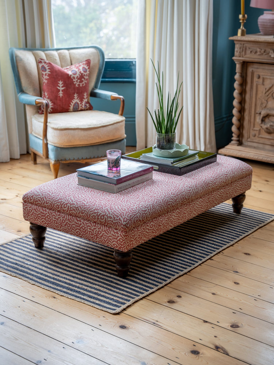 Bespoke Bryher Ottoman Footstool In Any Fabric - The House Upstairs