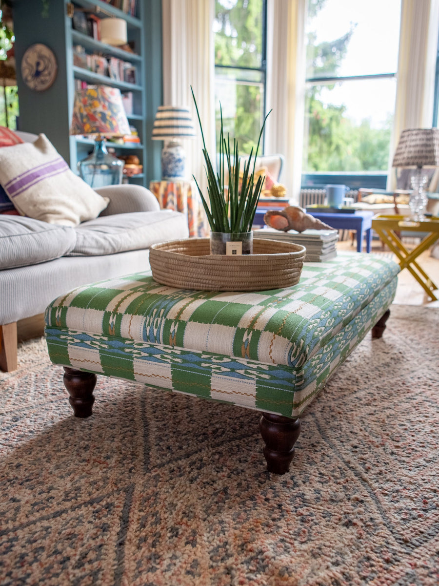 Bespoke Bryher Ottoman Footstool In Any Fabric - The House Upstairs