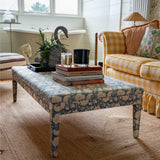 Bespoke Honey Upholstered Coffee Table Ottoman - The House Upstairs