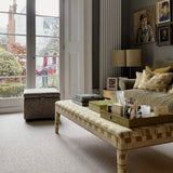 Bespoke Honey Upholstered Coffee Table Ottoman In Any Fabric - The House Upstairs