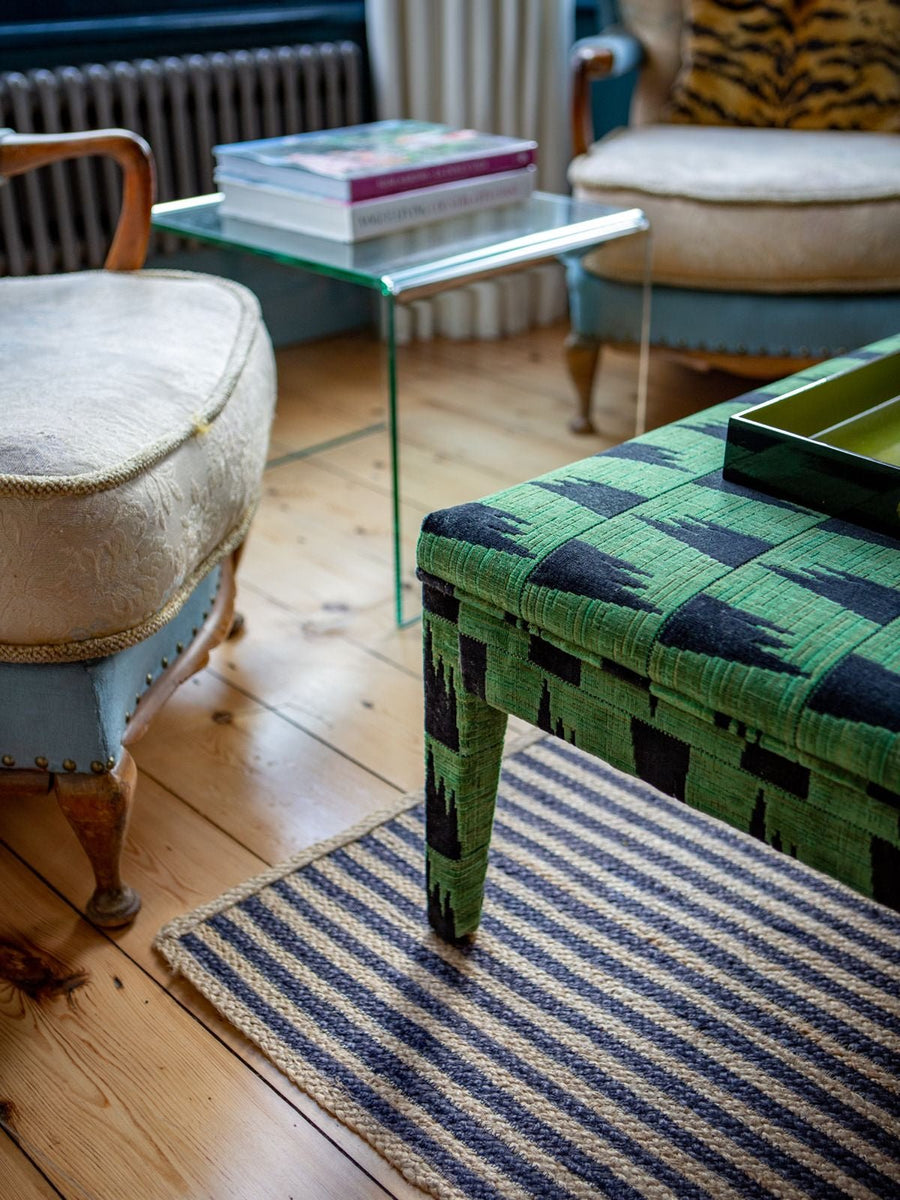 Bespoke Honey Upholstered Coffee Table Ottoman In Any Fabric - The House Upstairs