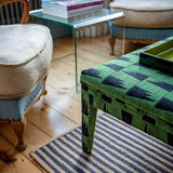 Bespoke Honey Upholstered Coffee Table Ottoman In Any Fabric - The House Upstairs