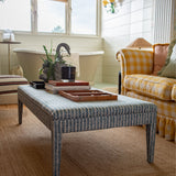 Bespoke Honey Upholstered Coffee Table Ottoman In Any Fabric - The House Upstairs