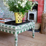 Bespoke Honey Upholstered Coffee Table Ottoman In Any Fabric - The House Upstairs