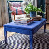 Bespoke Honey Upholstered Coffee Table Ottoman In Any Fabric - The House Upstairs