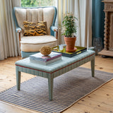 Bespoke Honey Upholstered Coffee Table Ottoman In Any Fabric - The House Upstairs