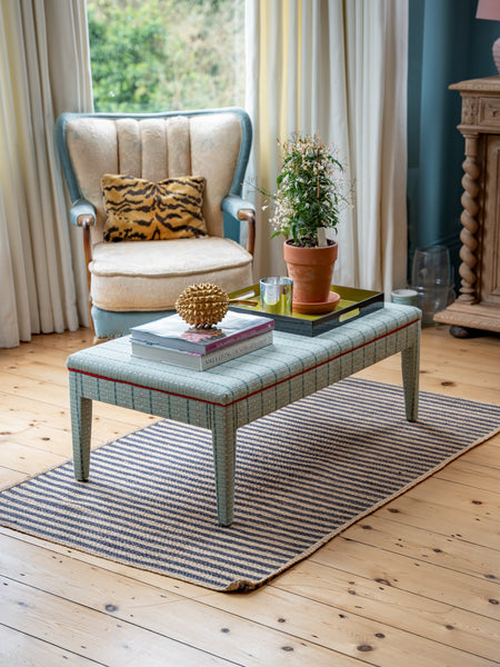 Bespoke Honey Upholstered Coffee Table Ottoman In Any Fabric - The House Upstairs