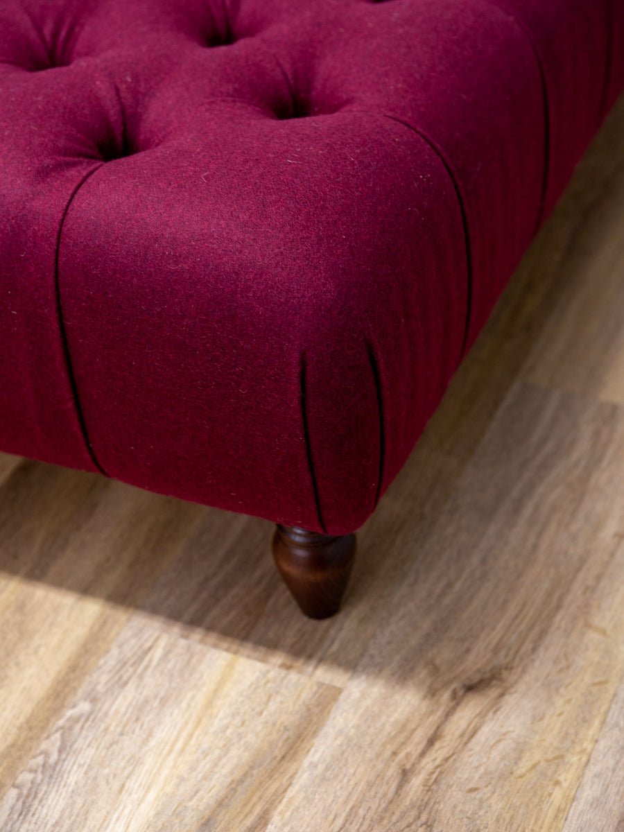 Bespoke Katy Buttoned Ottoman Footstool In Any Fabric - The House Upstairs