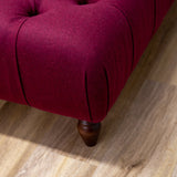 Bespoke Katy Buttoned Ottoman Footstool In Any Fabric - The House Upstairs