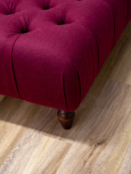 Bespoke Katy Buttoned Ottoman Footstool In Any Fabric - The House Upstairs