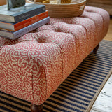 Bespoke Katy Buttoned Ottoman Footstool In Any Fabric - The House Upstairs