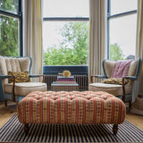 Bespoke Katy Ottoman In Christopher Farr Hotline - The House Upstairs