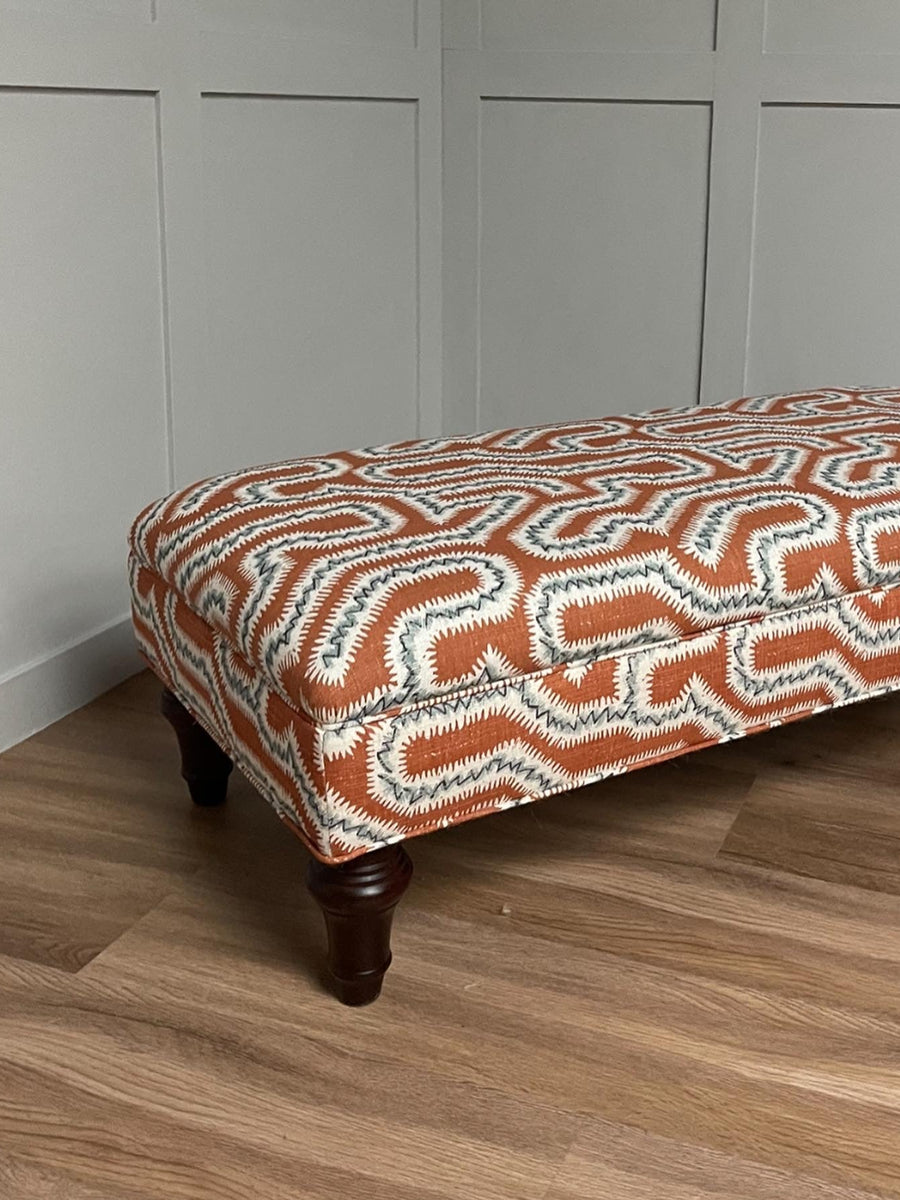 Bespoke Mini Madeleine Ottoman For Small Spaces - The House Upstairs