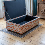 Bespoke Nora Storage Ottoman Footstool In Any Fabric - The House Upstairs