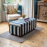 Bespoke Nora Storage Ottoman Footstool In Any Fabric - The House Upstairs