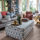 Bespoke Nora Storage Ottoman Footstool In Any Fabric - The House Upstairs