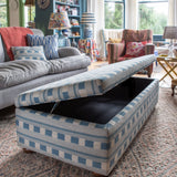 Bespoke Nora Storage Ottoman Footstool In Any Fabric - The House Upstairs